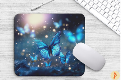 Sparkling Blue Butterfly Backgrounds