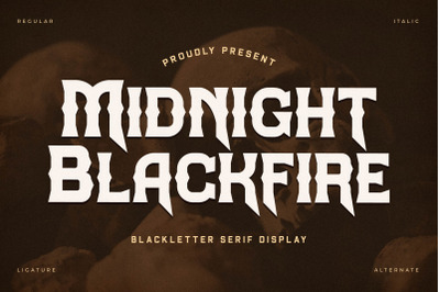 Midnight Blackfire Typeface