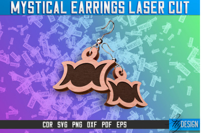 Mystical Earrings Laser Cut SVG | Accessories Laser Cut SVG Design