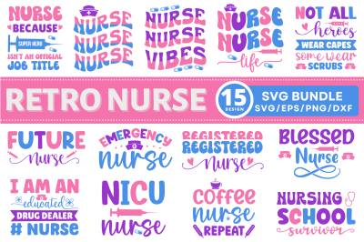 Retro Nurse SVG Bundle