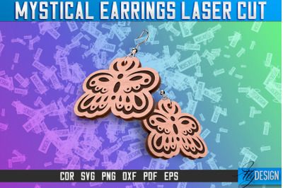 Mystical Earrings Laser Cut SVG | Accessories Laser Cut SVG Design