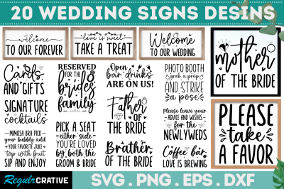 Wedding Signs SVG Bundle