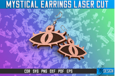 Mystical Earrings Laser Cut SVG | Accessories Laser Cut SVG Design