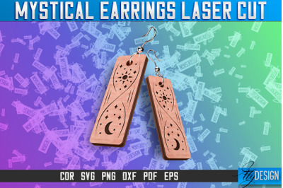 Mystical Earrings Laser Cut SVG | Accessories Laser Cut SVG Design