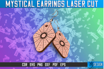 Mystical Earrings Laser Cut SVG | Accessories Laser Cut SVG Design