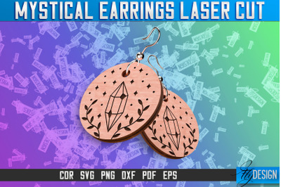 Mystical Earrings Laser Cut SVG | Accessories Laser Cut SVG Design
