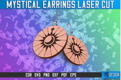 Mystical Earrings Laser Cut SVG | Accessories Laser Cut SVG Design