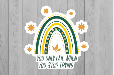 Rainbow Stickers | Motivation PNG | Boho Rainbow PNG