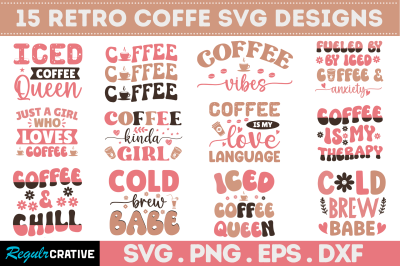 Retro Coffee SVG Bundle