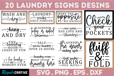 Laundry  Sign SVG Bundle