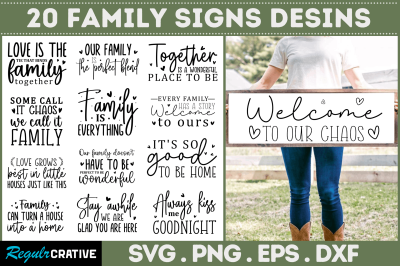 Family Signs SVG Bundle