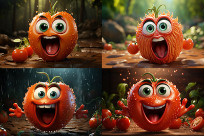 tomato with a burst of emotions
