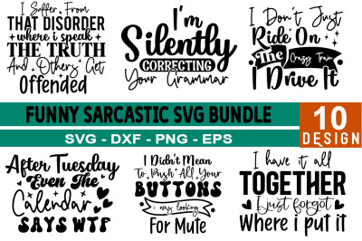 Funny Sarcastic SVG Design bundle