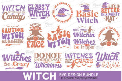 Halloween Witch SVG PNG Bundle