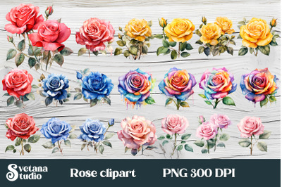 Rose clipart bundle | Rose sublimation design bundle