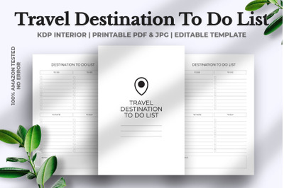 Travel Destination To Do List Kdp Interior