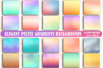 Elegant Pastel Gradients Backgrounds Bundle