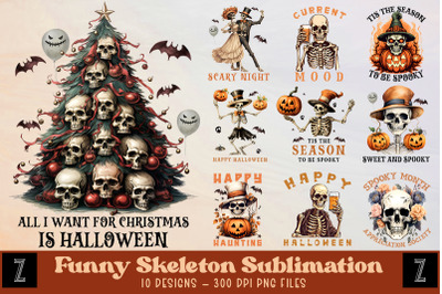 Funny Skeleton Sublimation Bundle