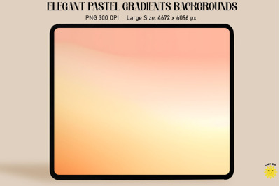 Orange Peach Pastel Gradient Backgrounds