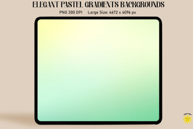 Green Yellow Pastel Gradient Backgrounds