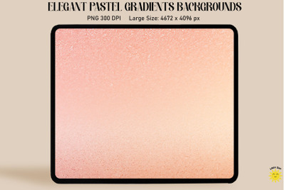 Peach Coral Pastel Gradient Backgrounds