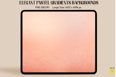 Peach Coral Pastel Gradient Backgrounds