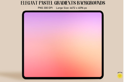 Orange Purple Pastel Gradient Background