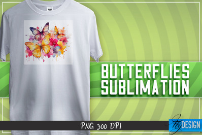 Butterflies Sublimation | Happy Design | T-shirt Design