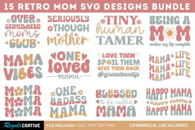 Retro Mom SVG Bundle