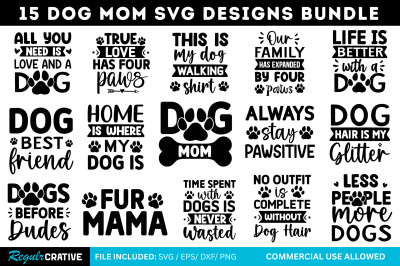 Dog Mom Svg Bundle