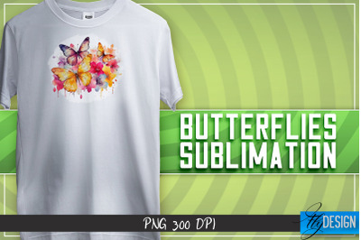 Butterflies Sublimation | Happy Design | T-shirt Design