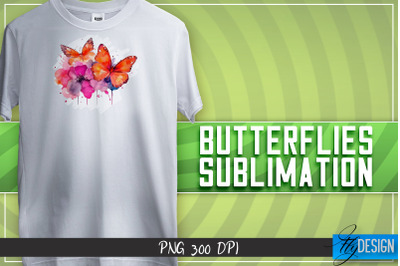 Butterflies Sublimation | Happy Design | T-shirt Design