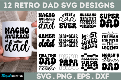 Retro Dad SVG Bundle