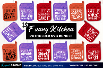 Kitchen Pot Holder SVG Bundle