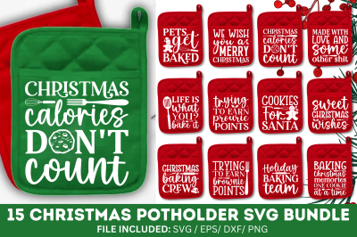 Christmas Pot Holder SVG Bundle