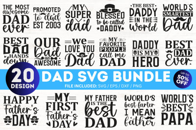 Father&#039;s Day SVG  Designs Bundle