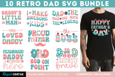 Retro  Dad SVG Bundle