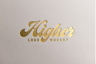 Debossed Gold Foil Logo Mockup