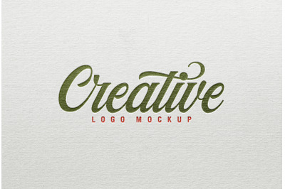 Debossed Logo Mockup White Paper
