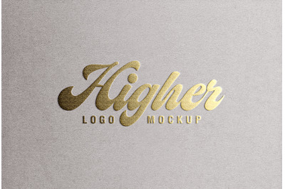 Logo Mockup Gold Foil