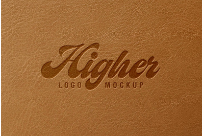 Debossed Leather Logo Mockup