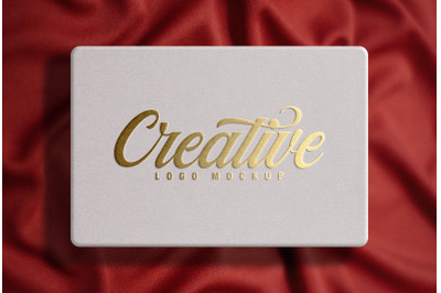 Gold Foil Luxury Logo Mockup