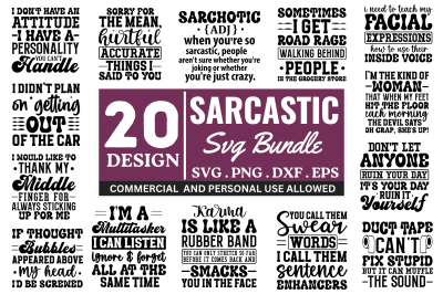 Sarcastic Quotes SVG Bundle