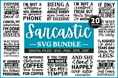 Sarcastic Quotes SVG Bundle