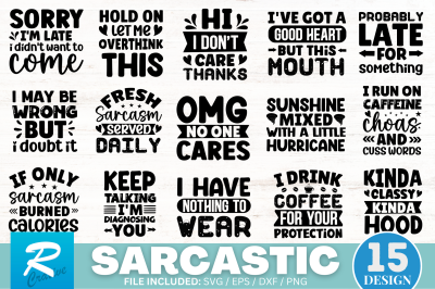 Sarcastic Quotes SVG Bundle