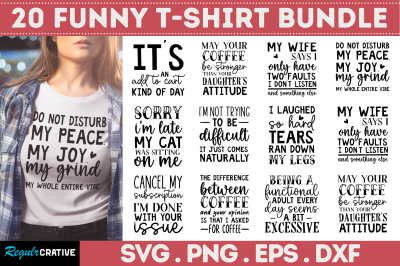 Funny T-Shirt SVG Bundle