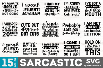 Sarcastic Quotes SVG Bundle