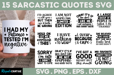 Sarcastic Quotes SVG Bundle