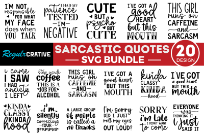 Sarcastic Quotes SVG Bundle