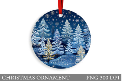 Winter Forest Christmas Ornament Design